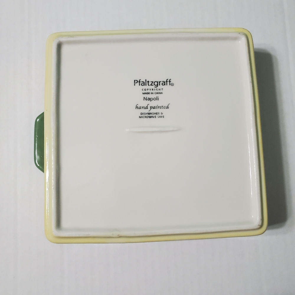 Pfaltzgraff NAPOLI Square Baking Dish Floral Hand - Picture 8 of 12